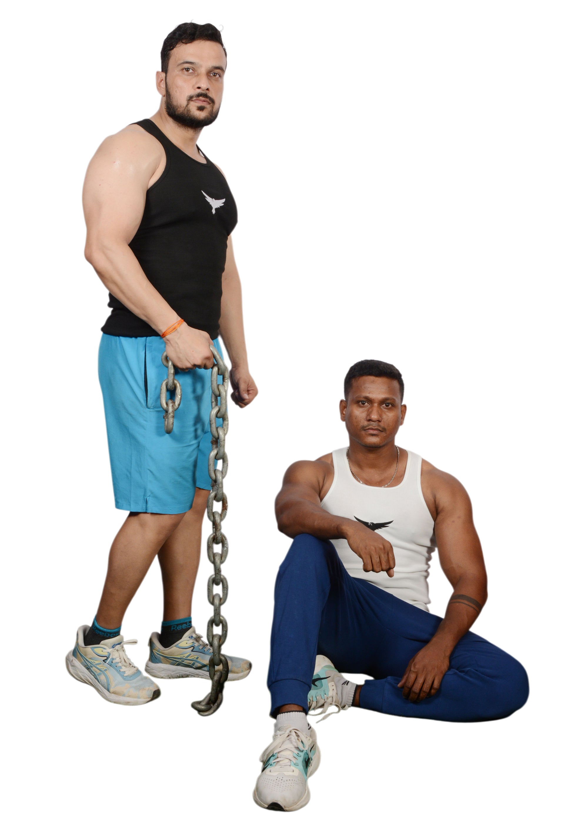 Modern Bird Ripped Gym Vest – Premium Cotton black