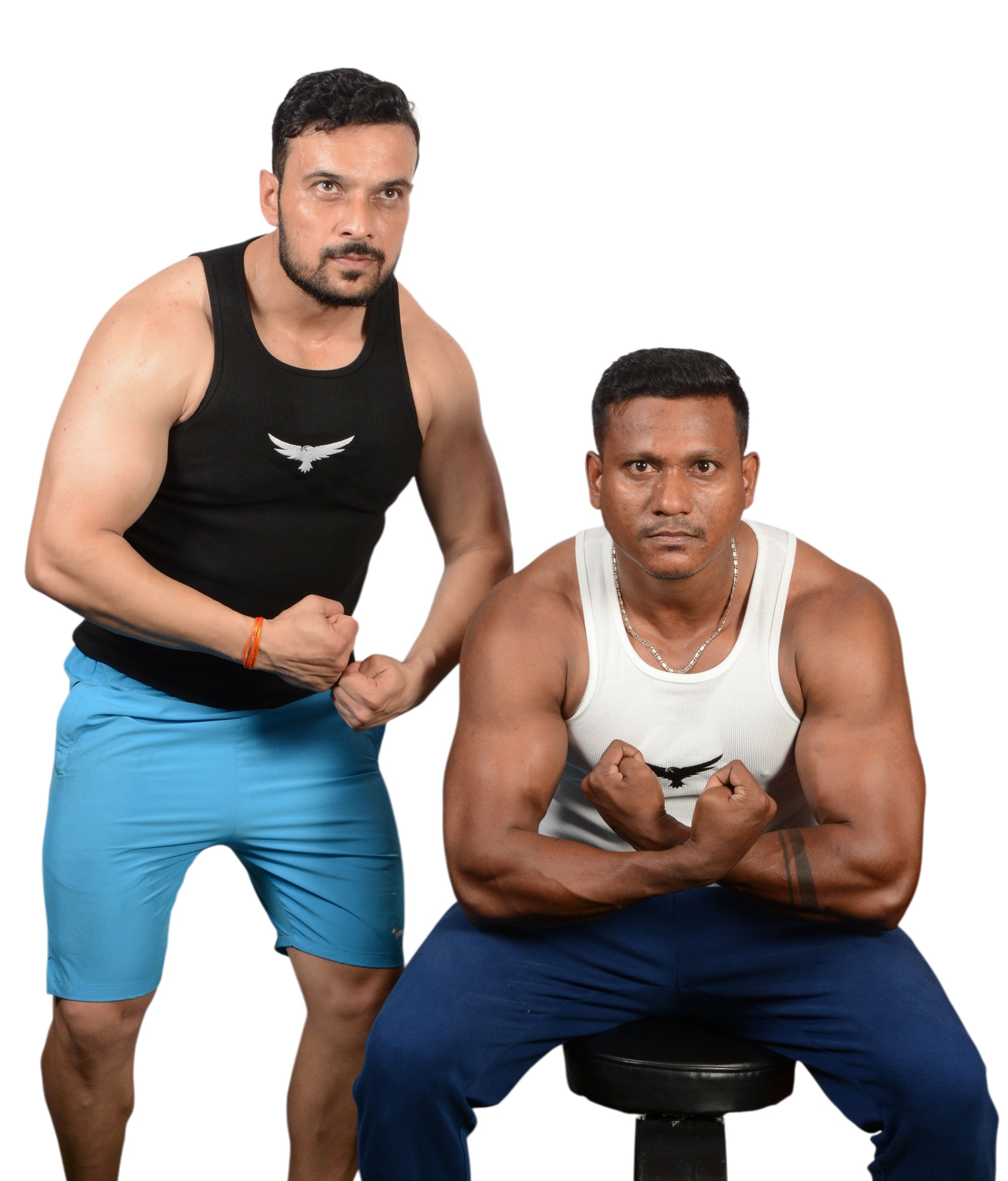 Modern Bird Ripped Gym Vest – Premium Cotton black