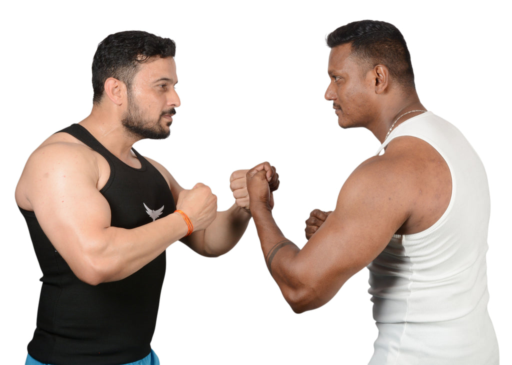 Modern Bird White Cotton Ripped Vest – Stretch & Comfort