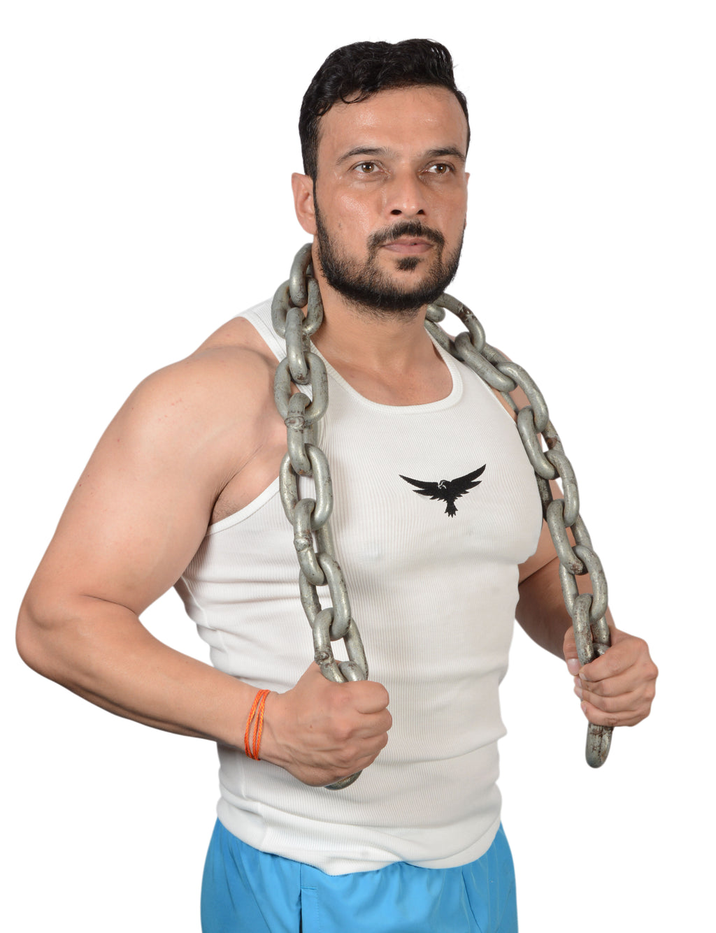 Modern Bird White Cotton Ripped Vest – Stretch & Comfort